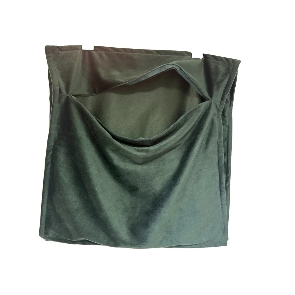 Bedsure 18x18 Dark Green Velvet Throw Pillow Cover Forest Emerald Cushion Case
